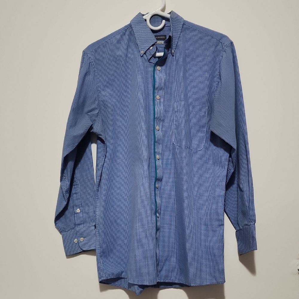Van Heusen Blue Dress Shirt Classic Business Style